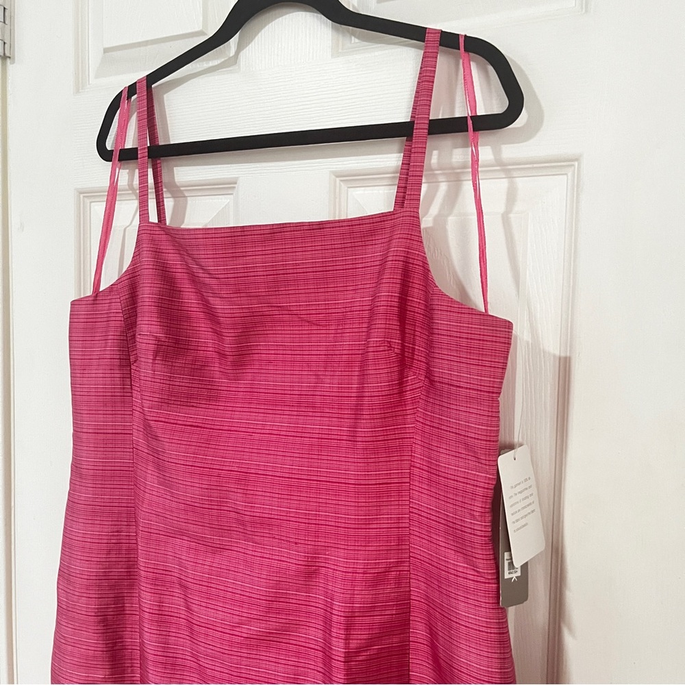 Jones New York Pink Silk Stripe Sheath Dress NWT